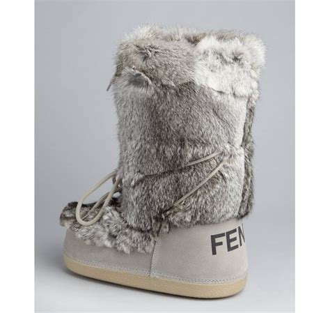 fendi fur moon boots|Fendi high heel boots.